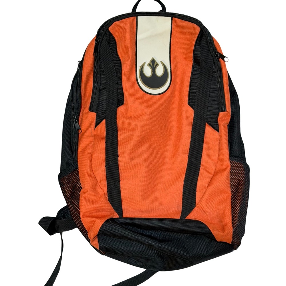 Star Wars Rebel Alliance Backpack Orange Black X-Wing Pilot Crest Travel Bag OS